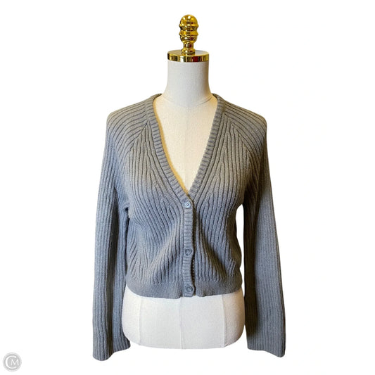 Sweater Cardigan By Divided In Grey, Size: M