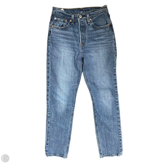 Jeans Straight By Levis In Blue Denim, Size: 2