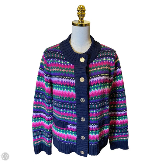 Sweater Cardigan By Talbots In Multi-colored, Size: L