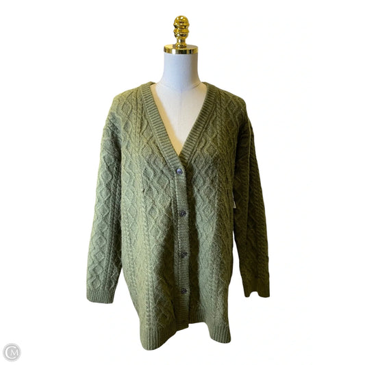Sweater Cardigan By Talbots In Green, Size: Xl