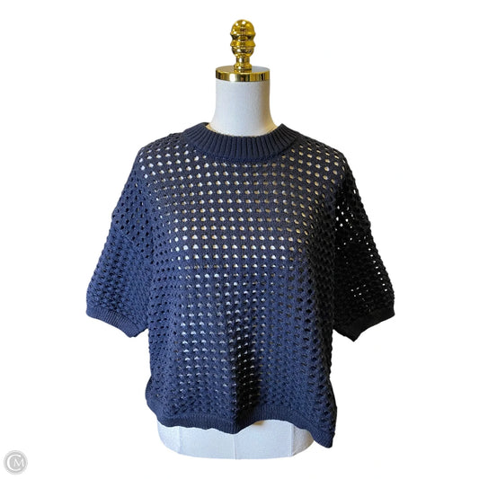 Sweater Short Sleeve By Dr2 In Navy, Size: Xl
