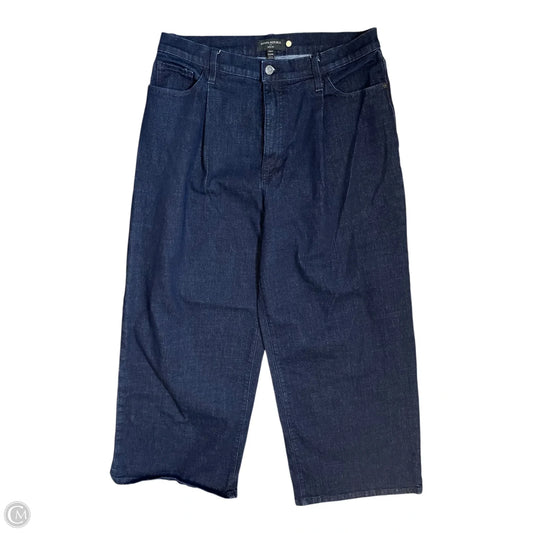 Jeans Wide Leg By Banana Republic In Blue Denim, Size: 14
