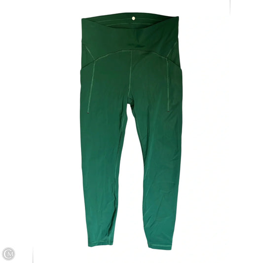 Athletic Leggings By Lululemon In Green, Size: 8