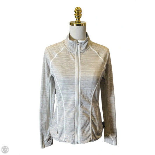 Athletic Top Long Sleeve Collar By Athleta In Beige, Size: M
