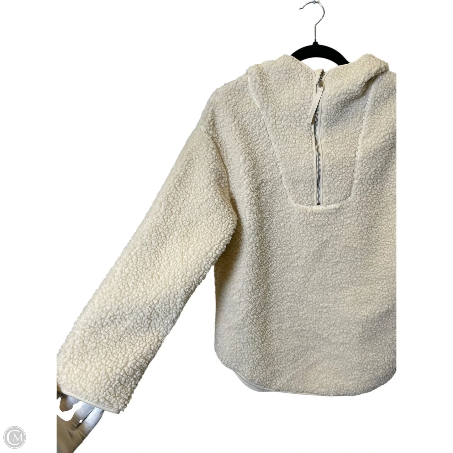 Jacket Faux Fur & Sherpa By H&m In Cream, Size: Xs