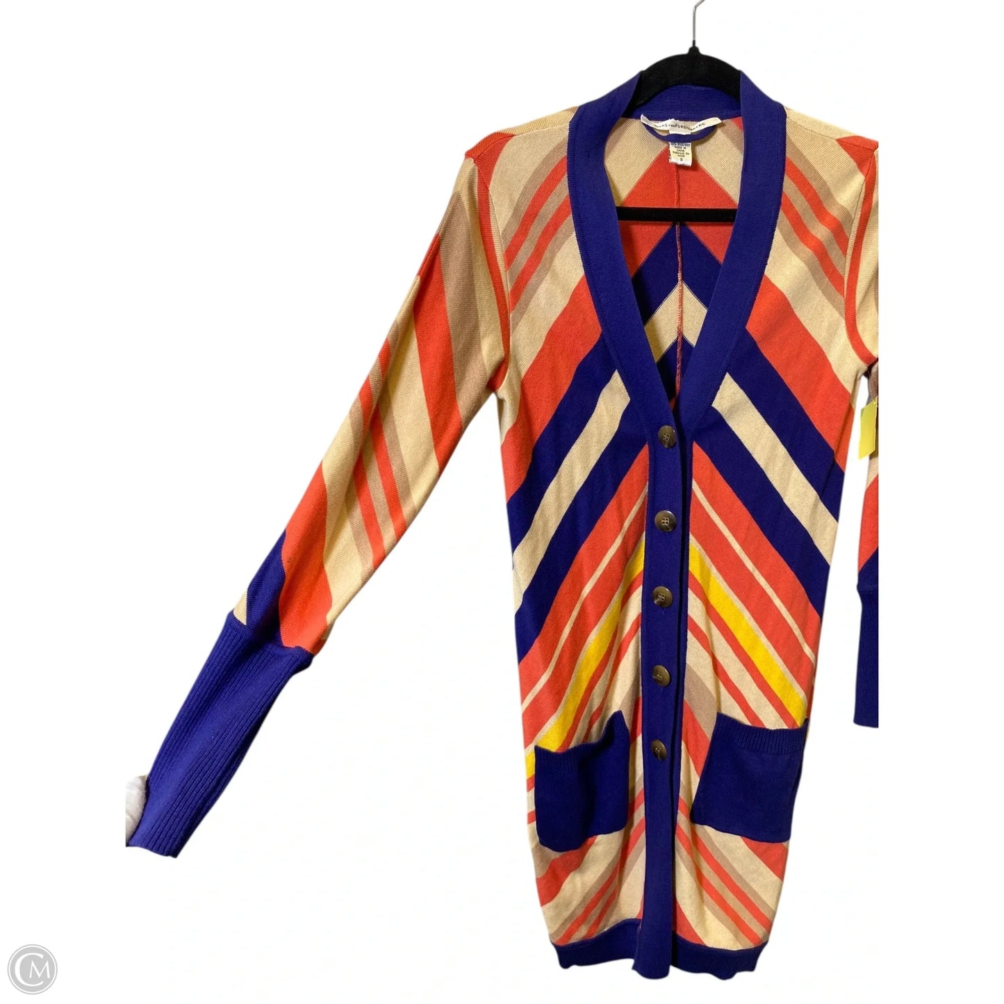 Cardigan Designer By Diane Von Furstenberg In Multi-colored, Size: S