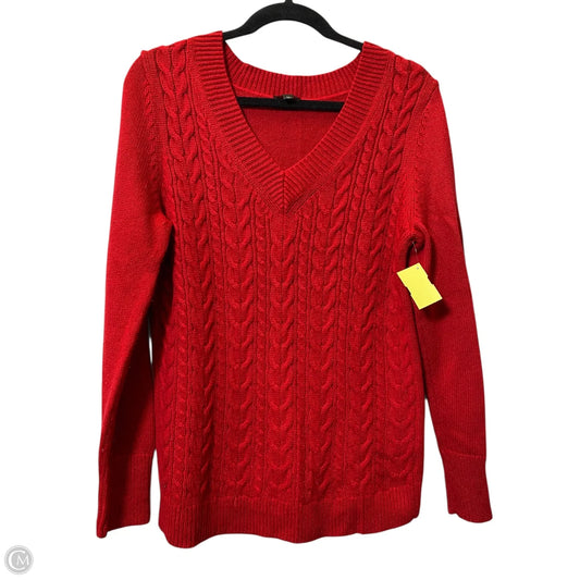 Sweater By Talbots In Red, Size: L