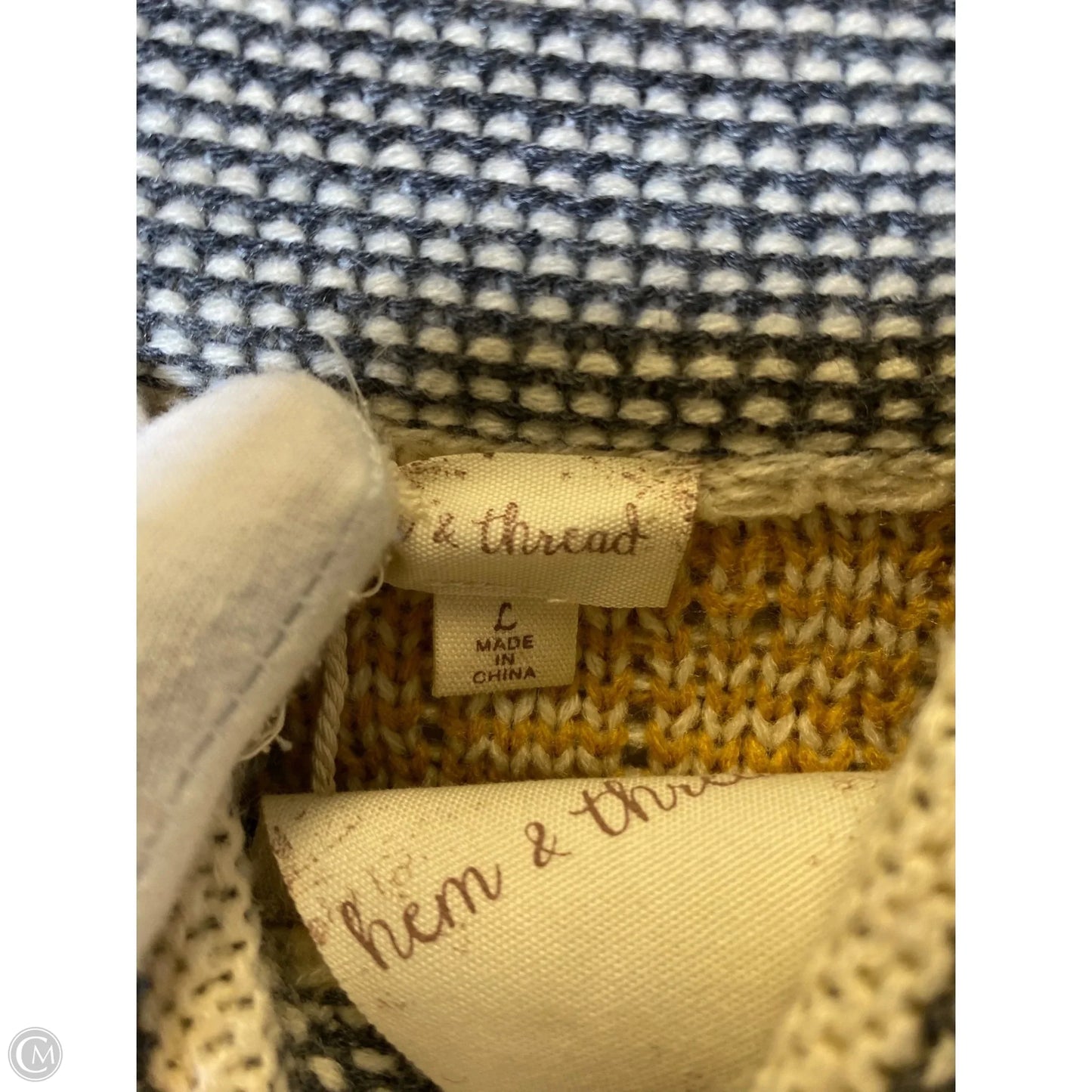 Sweater By Hem & Thread In Multi-colored, Size: L