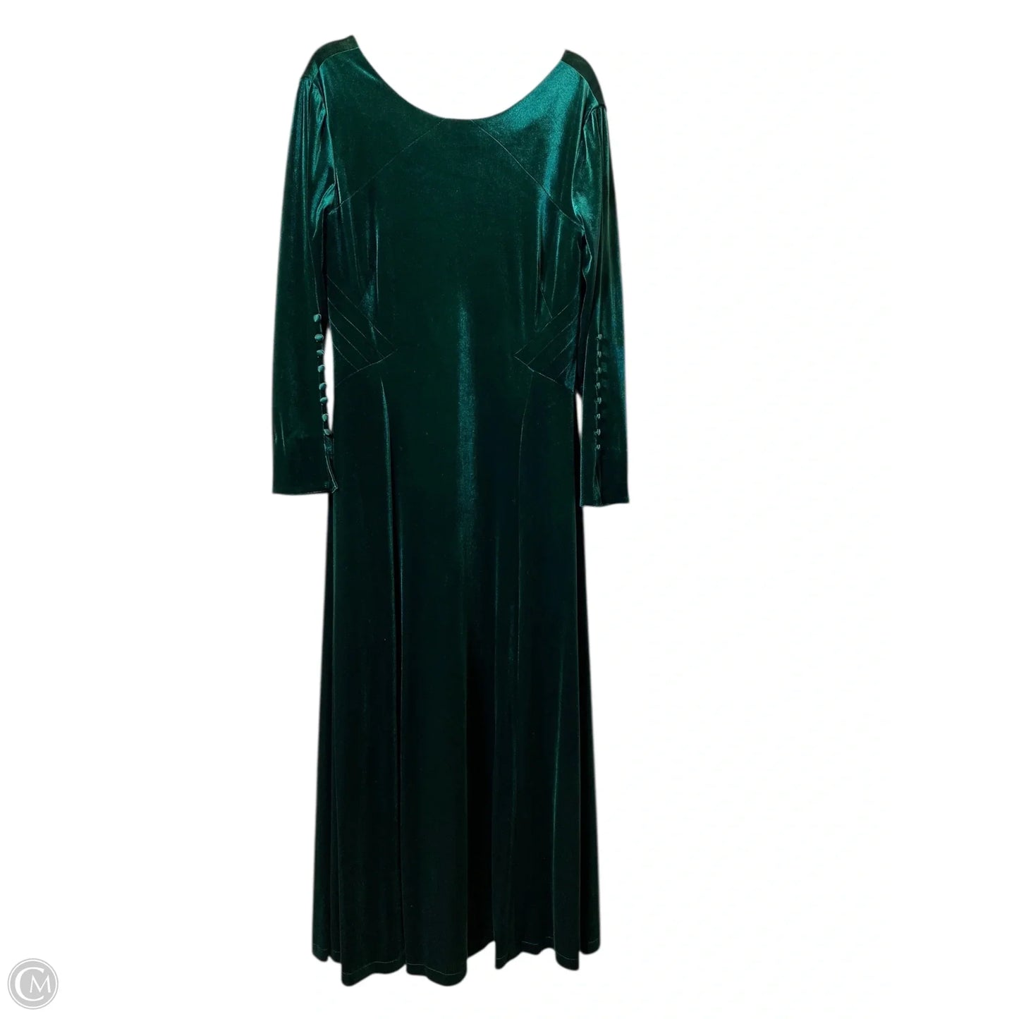 Dress Party Long By Tahari In Green, Size: 16