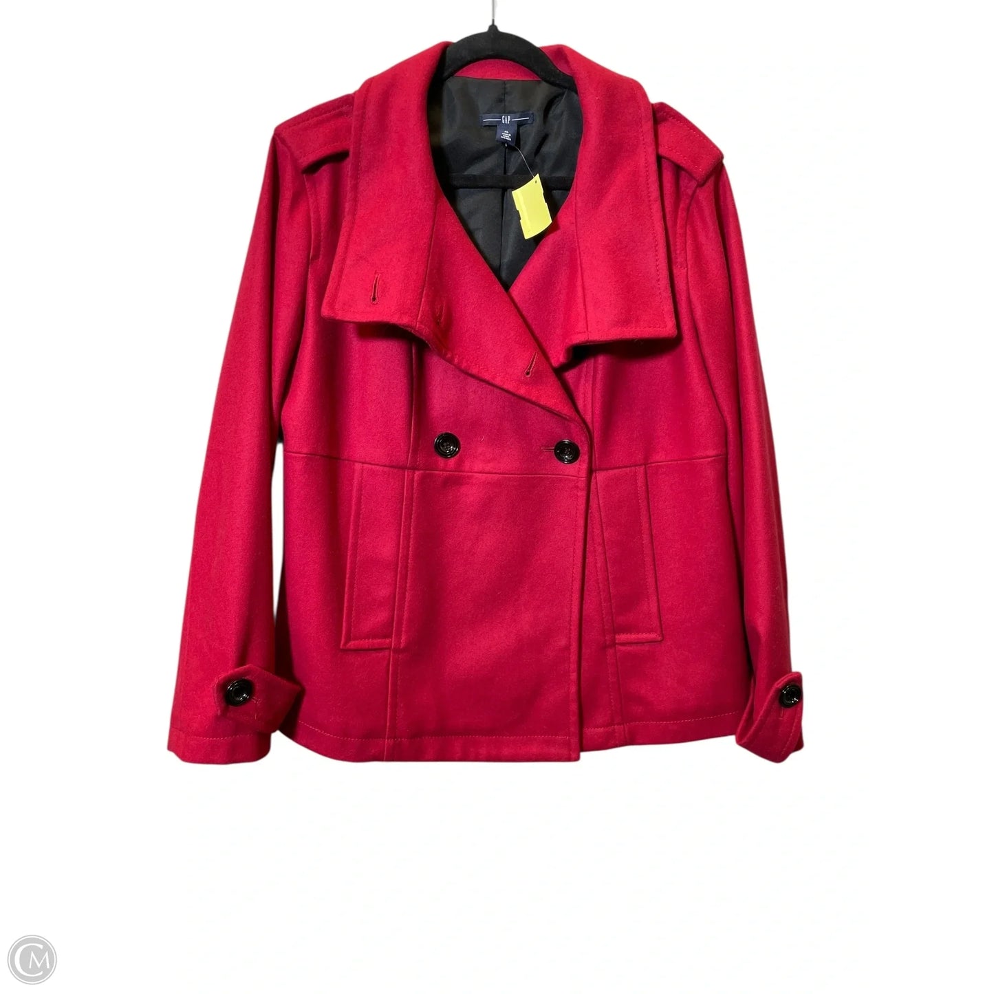 Coat Trench Coat By Gap In Red, Size: Xl
