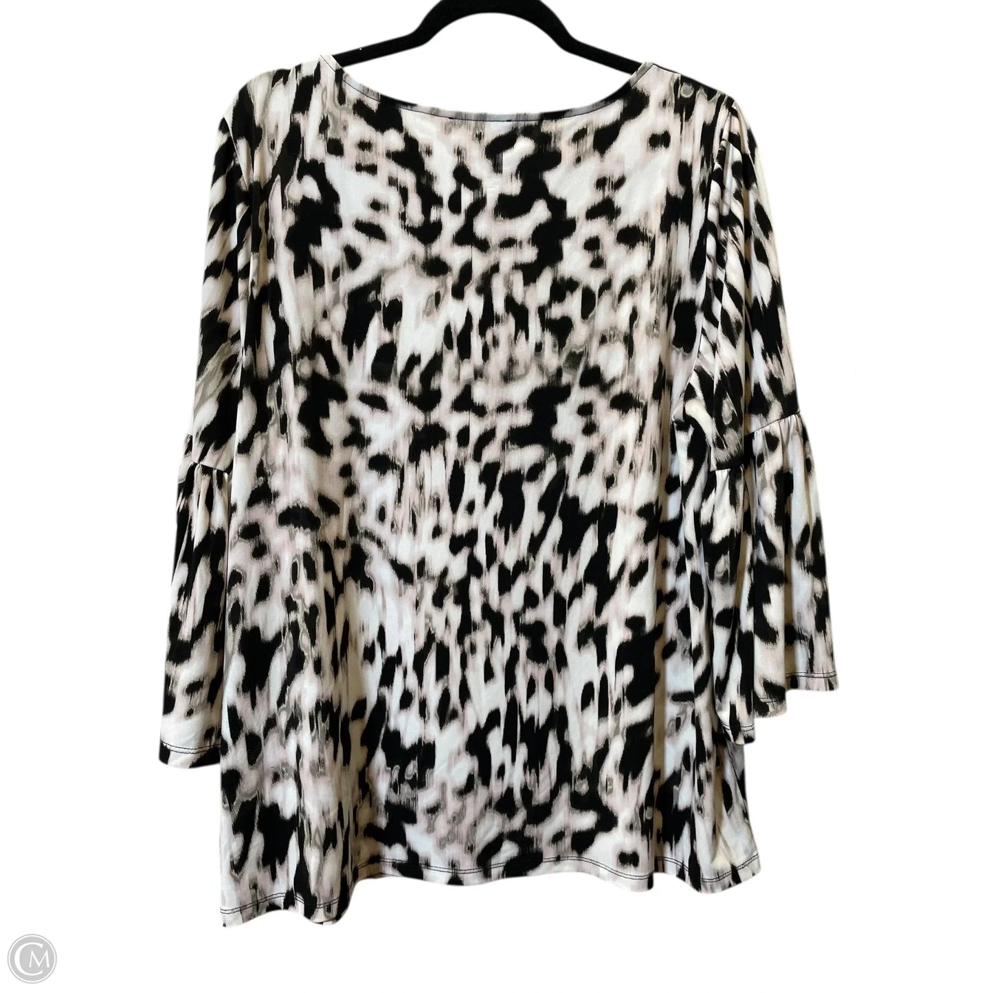 Top Long Sleeve By Calvin Klein In Multi-colored, Size: Xl