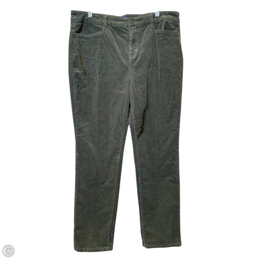 Pants Corduroy By Talbots In Green, Size: 16