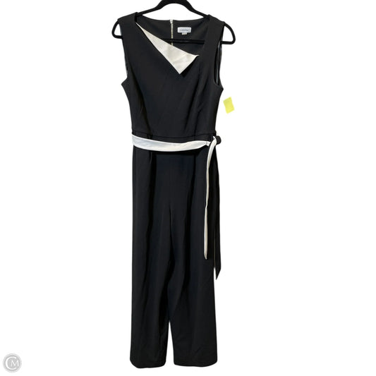 Jumpsuit By Calvin Klein In Black & White, Size: M