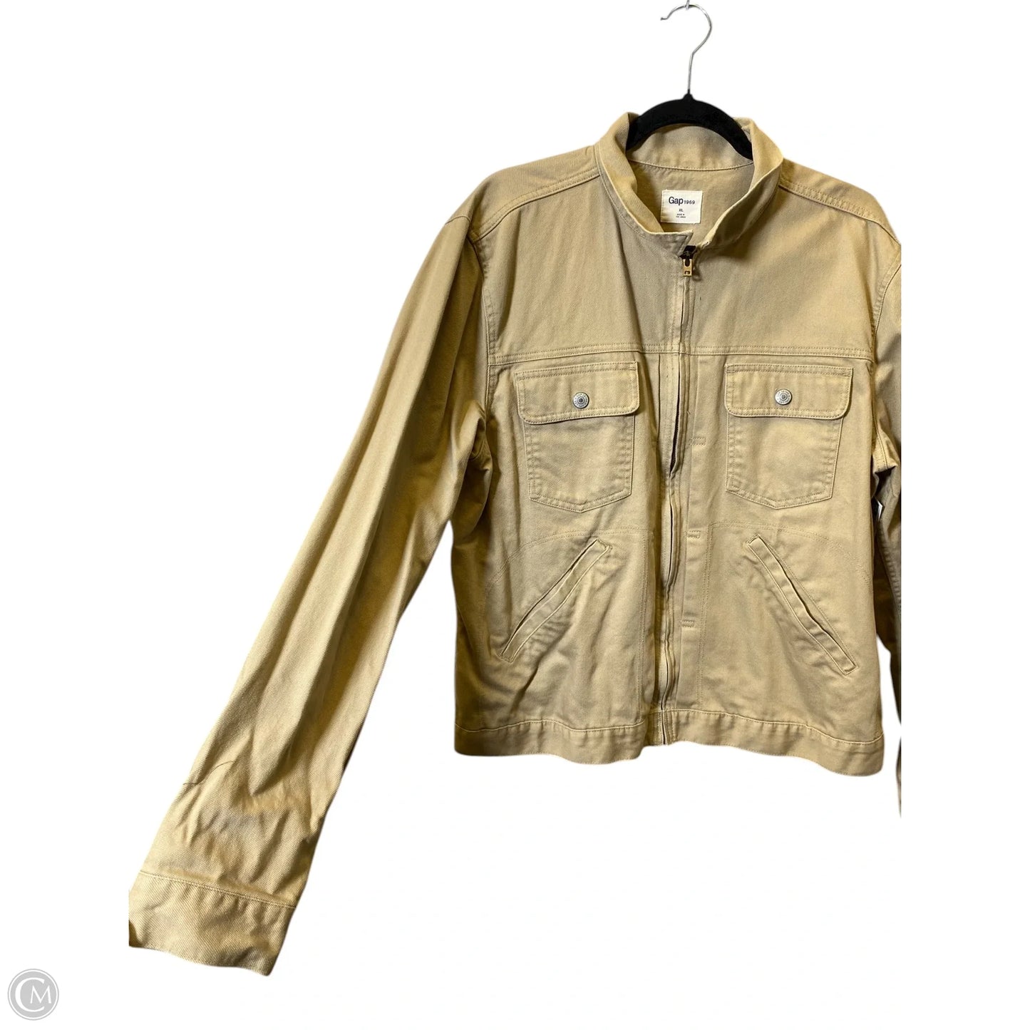 Jacket Denim By Gap In Beige, Size: Xl