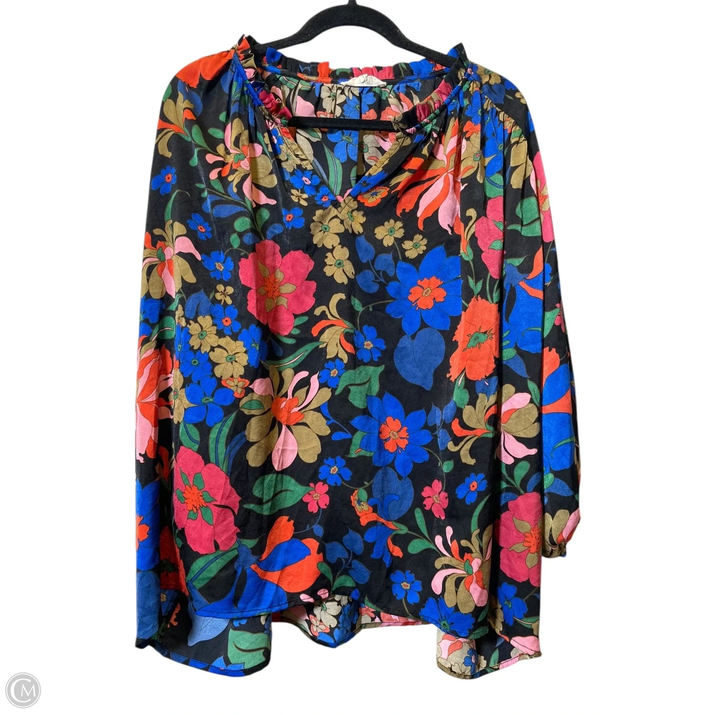 Top 3/4 Sleeve By Entro In Multi-colored, Size: L