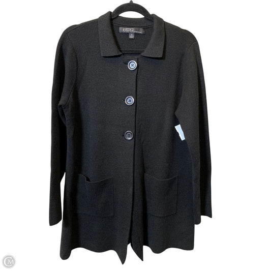 Sweater Cardigan By Kasper In Black, Size: Xl