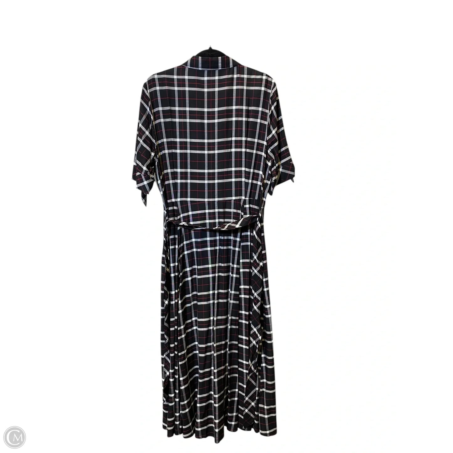 Dress Casual Maxi By Calvin Klein In Plaid Pattern, Size: L