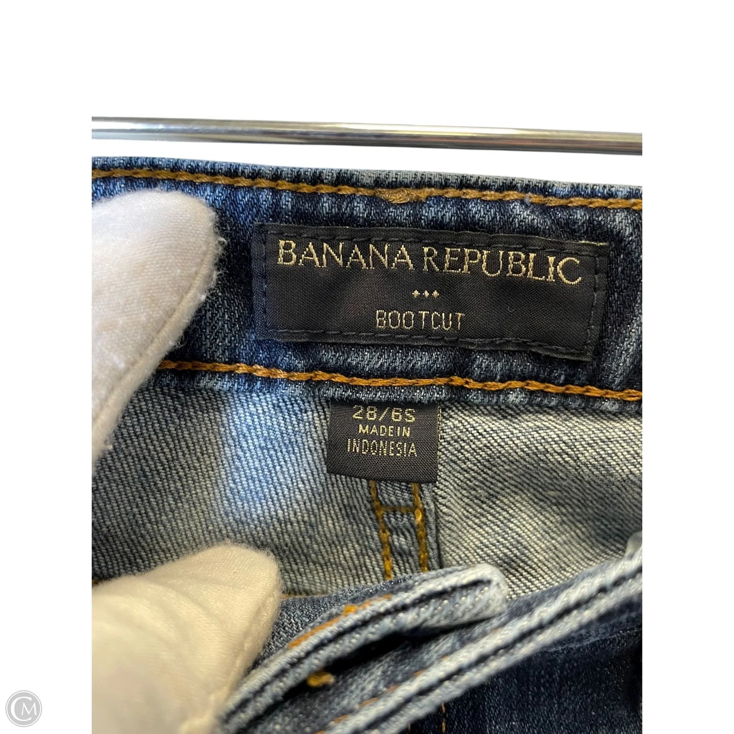 Jeans Boot Cut By Banana Republic In Blue Denim, Size: 6