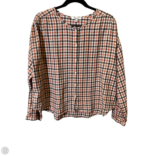 Blouse Long Sleeve By Madewell In Multi-colored, Size: Xl