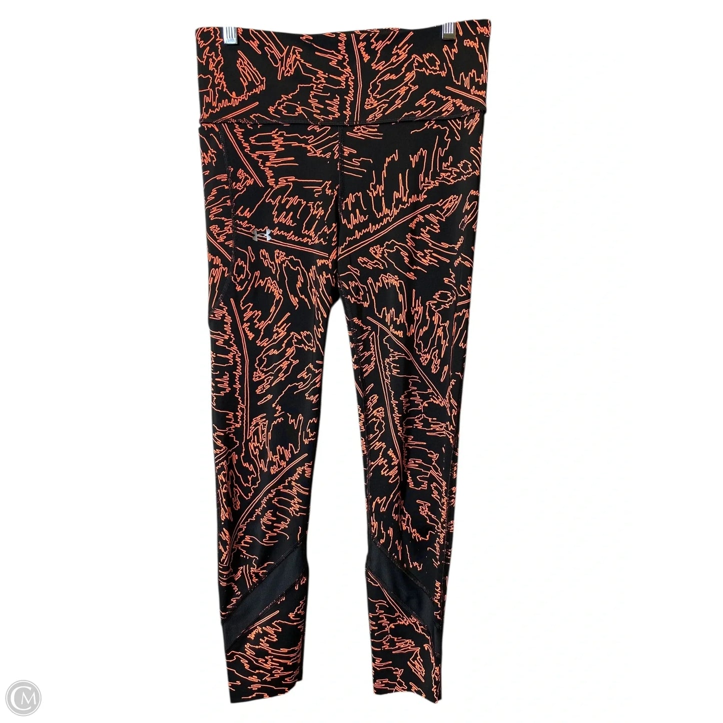 Athletic Leggings By Under Armour In Black & Pink, Size: M