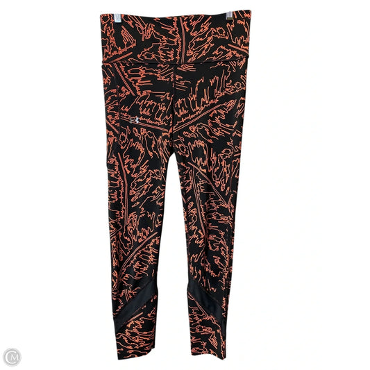 Athletic Leggings By Under Armour In Black & Pink, Size: M