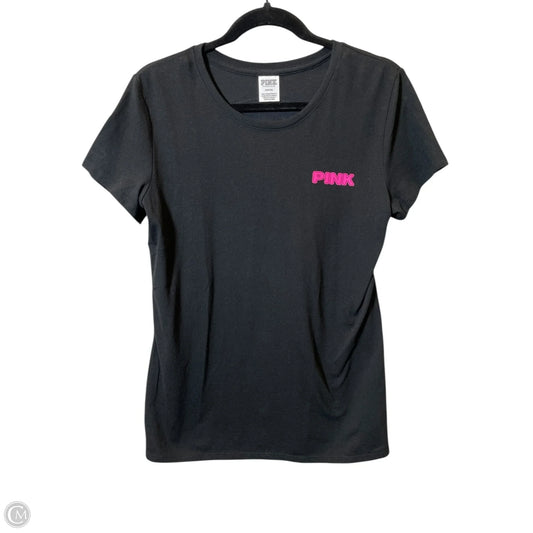 Top Short Sleeve By Pink In Black & Pink, Size: M