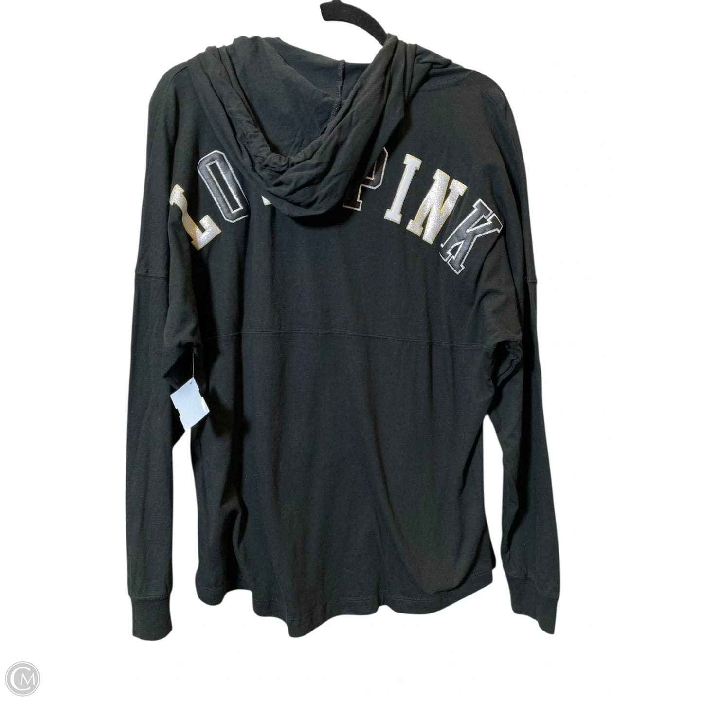 Top Long Sleeve By Pink In Black, Size: S