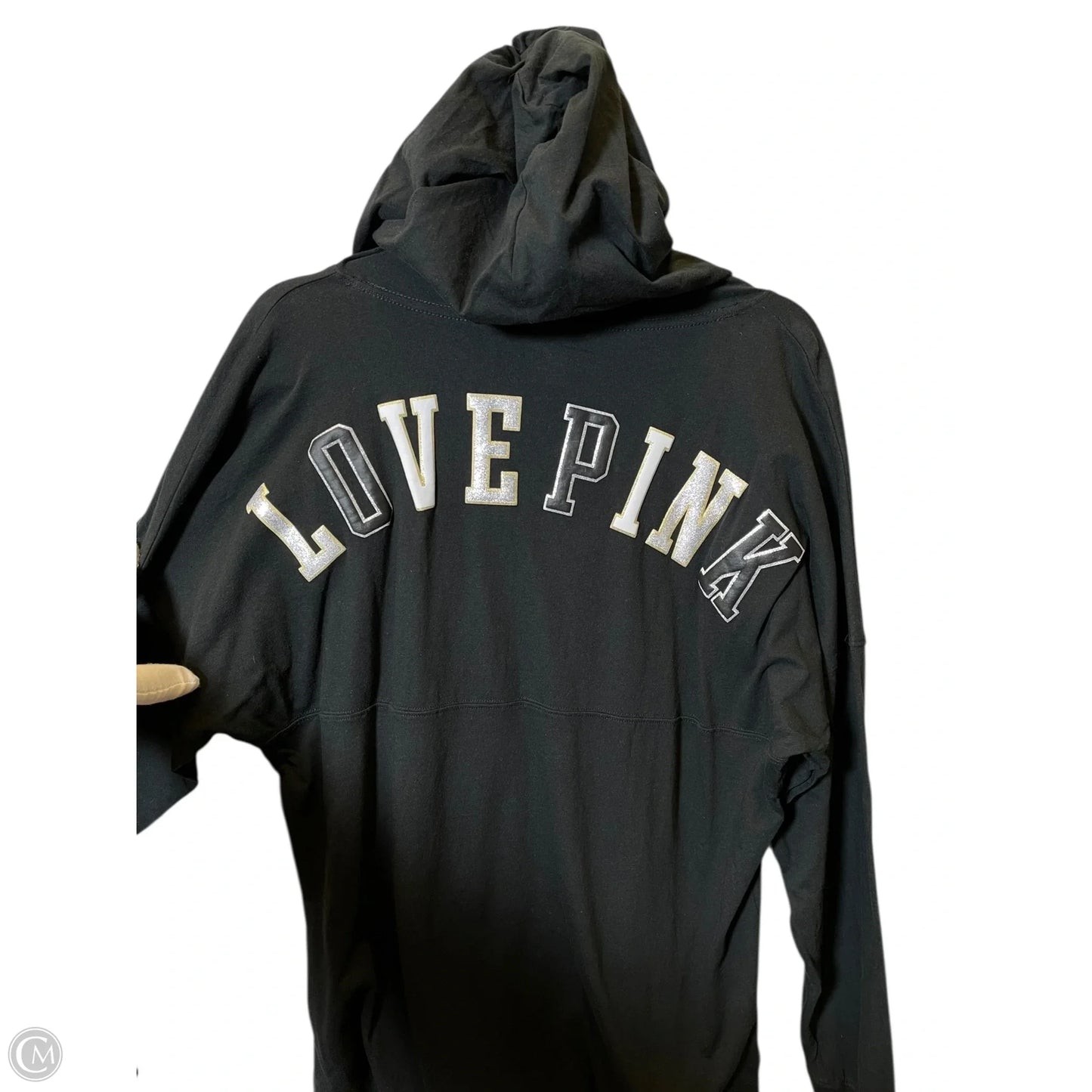 Top Long Sleeve By Pink In Black, Size: S