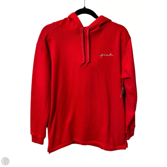 Sweatshirt Hoodie By Pink In Red, Size: S