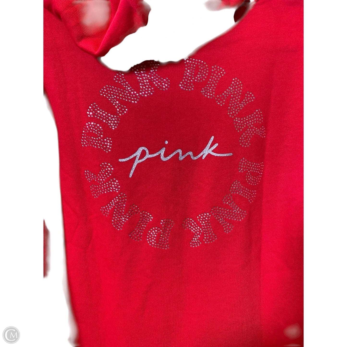 Sweatshirt Hoodie By Pink In Red, Size: S