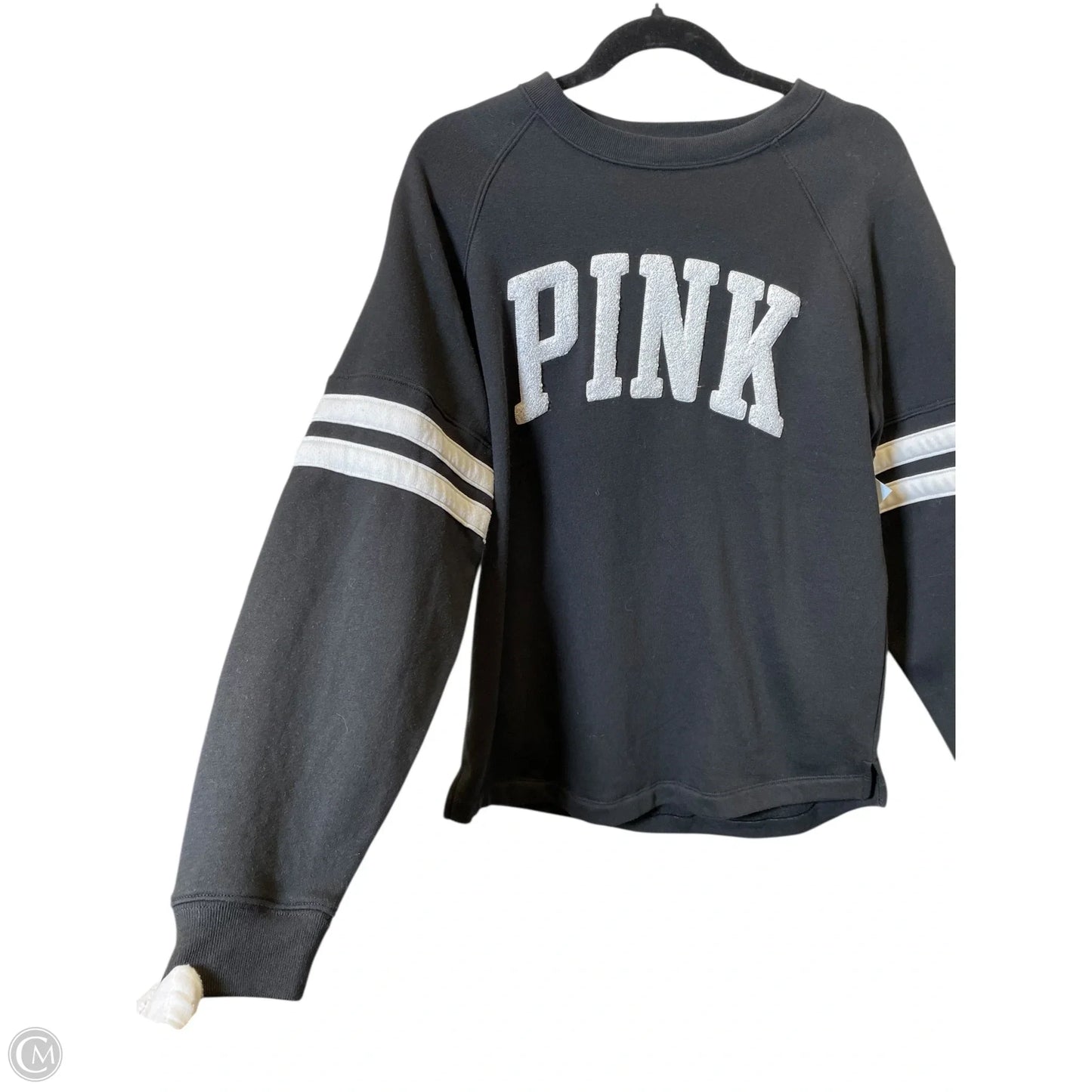 Sweatshirt Crewneck By Pink In Black & White, Size: S