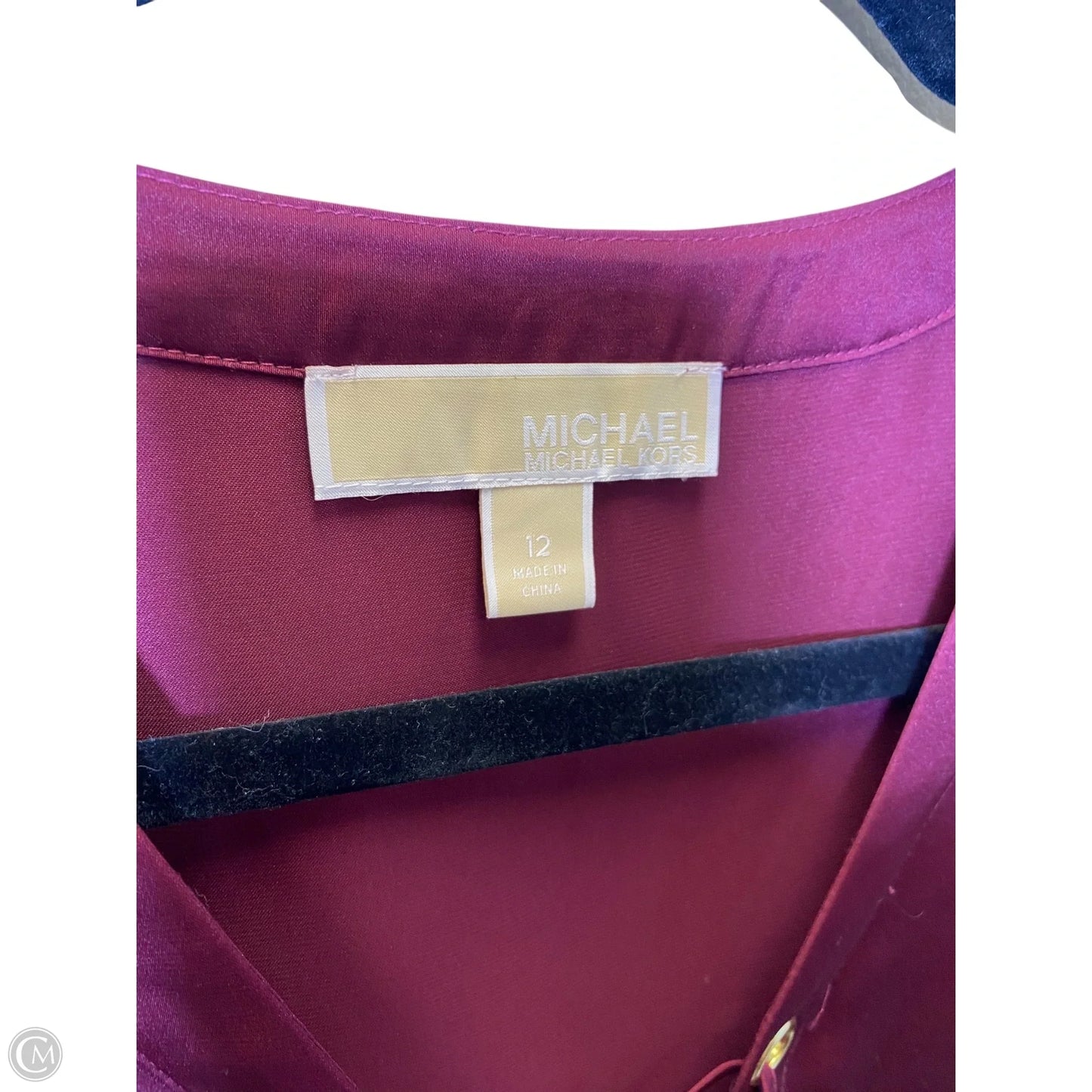 Top Long Sleeve Designer By Michael Kors In Maroon, Size: L