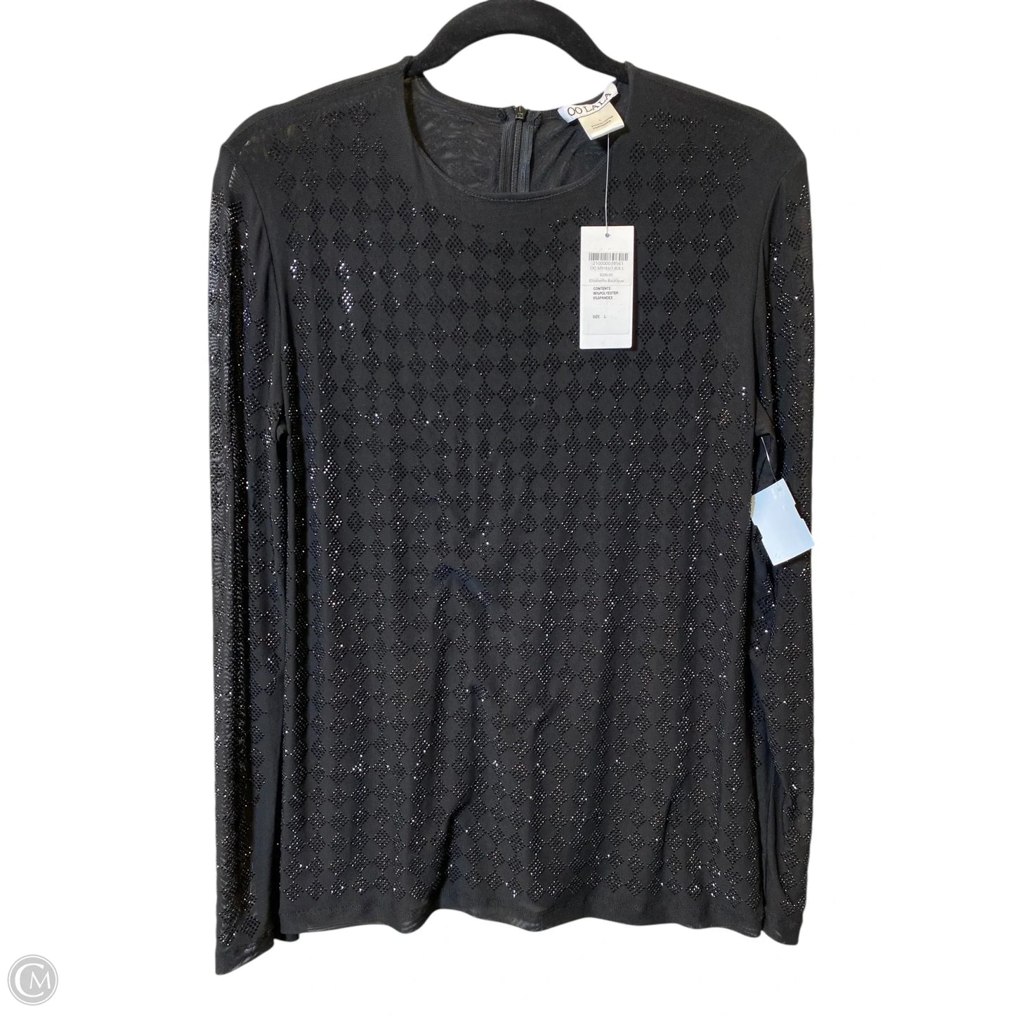 Top Long Sleeve By Clothes Mentor In Black, Size: L