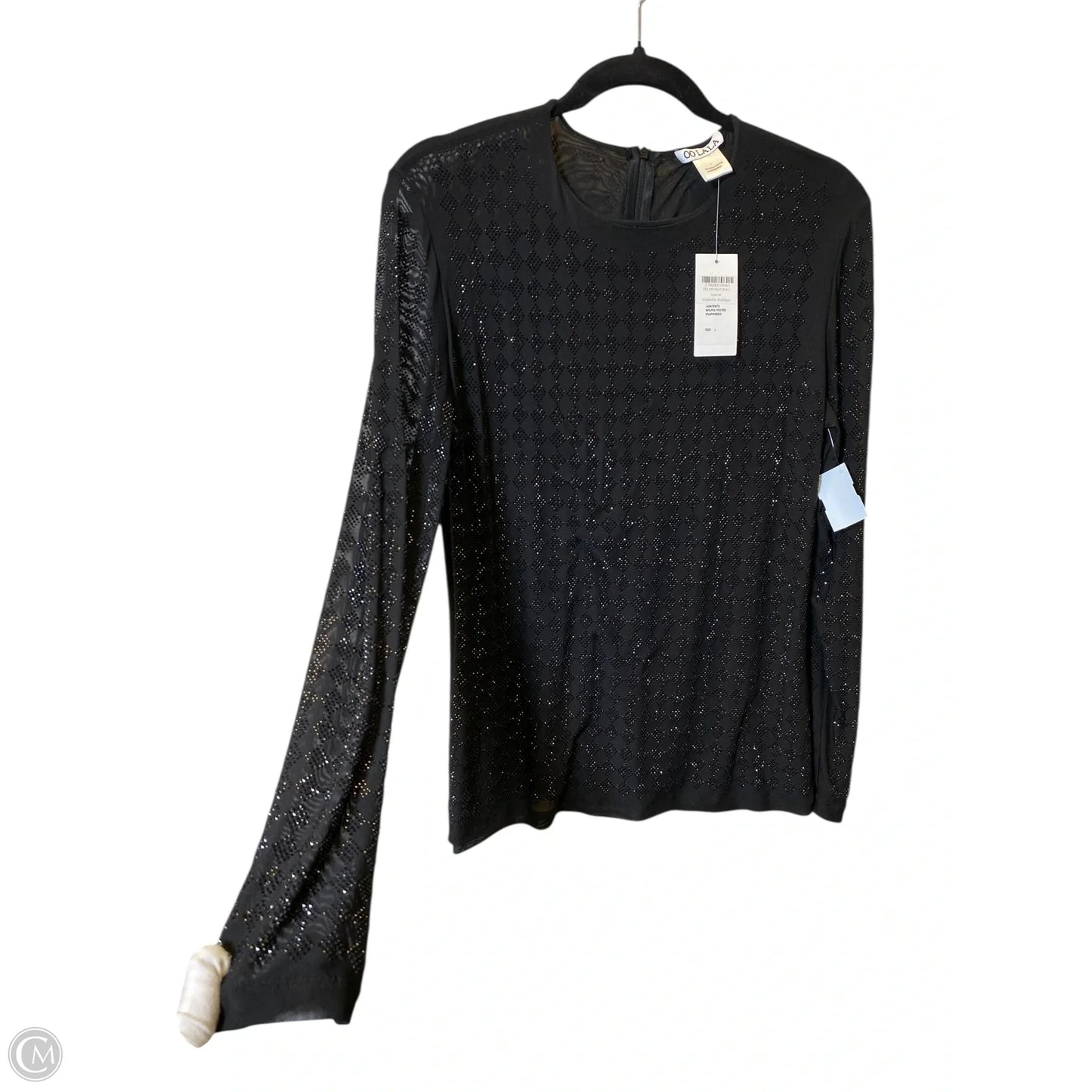 Top Long Sleeve By Clothes Mentor In Black, Size: L