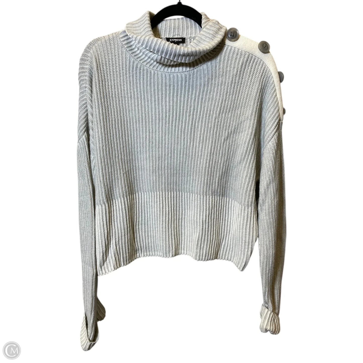 Sweater By Express In Grey, Size: Xs