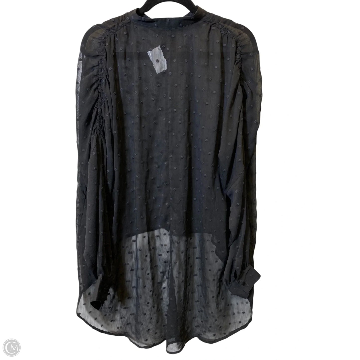 Blouse Long Sleeve By Express In Black, Size: S