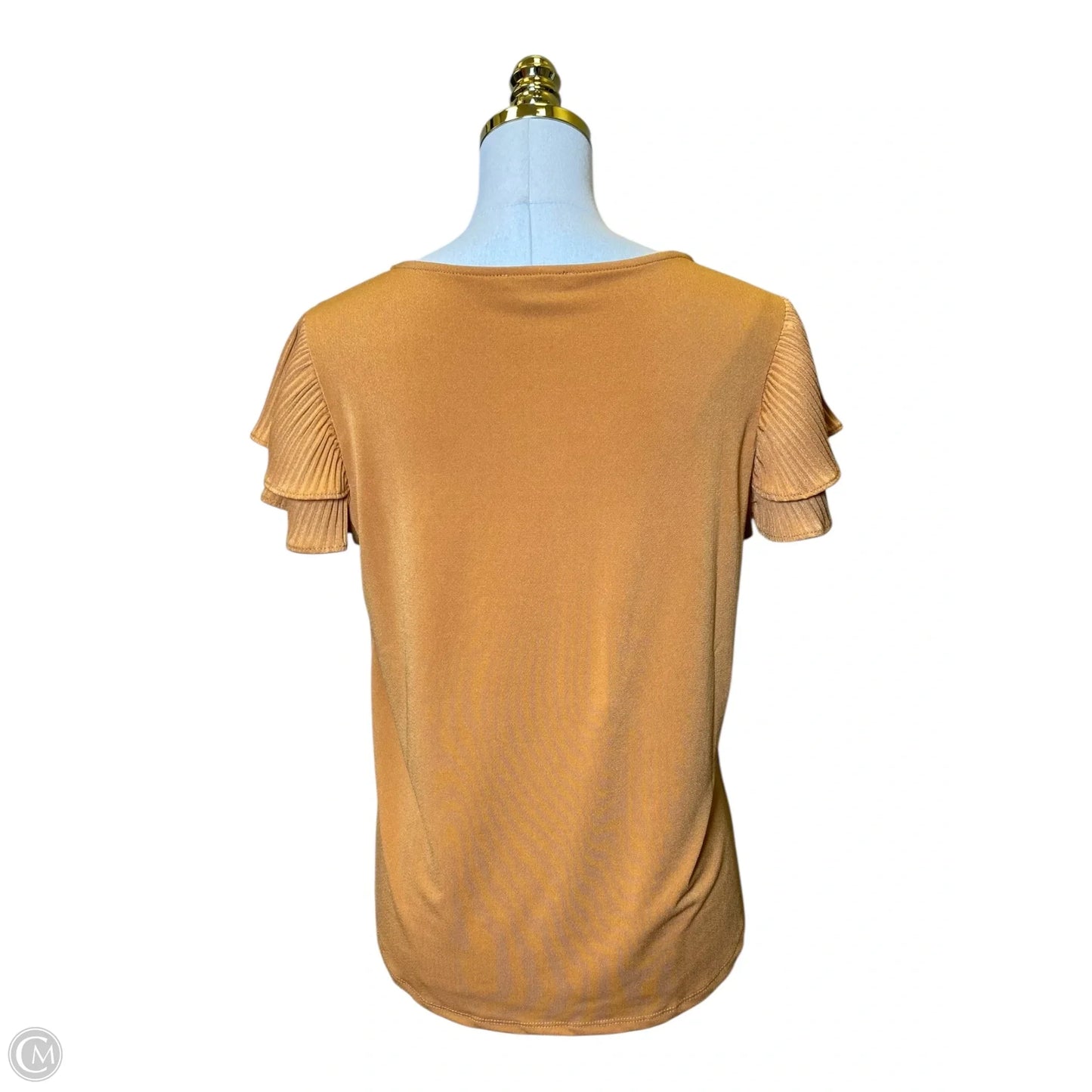 Top Short Sleeve By Adrianna Papell In Orange, Size: M