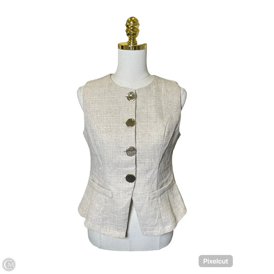 Vest Other By Clothes Mentor In Cream, Size: M