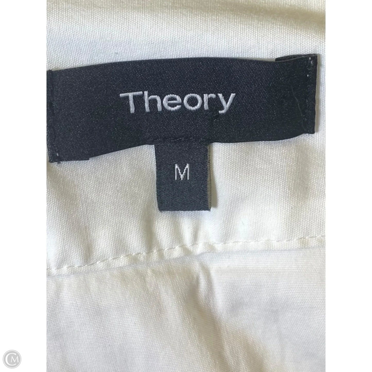 Top Short Sleeve By Theory In White, Size: M