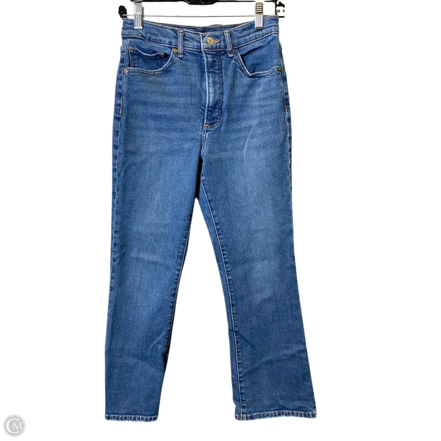 Jeans Flared By Express In Blue Denim, Size: 4