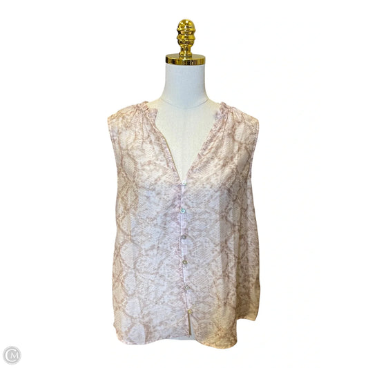 Top Sleeveless By Cloth & Stone In Snakeskin Print, Size: M