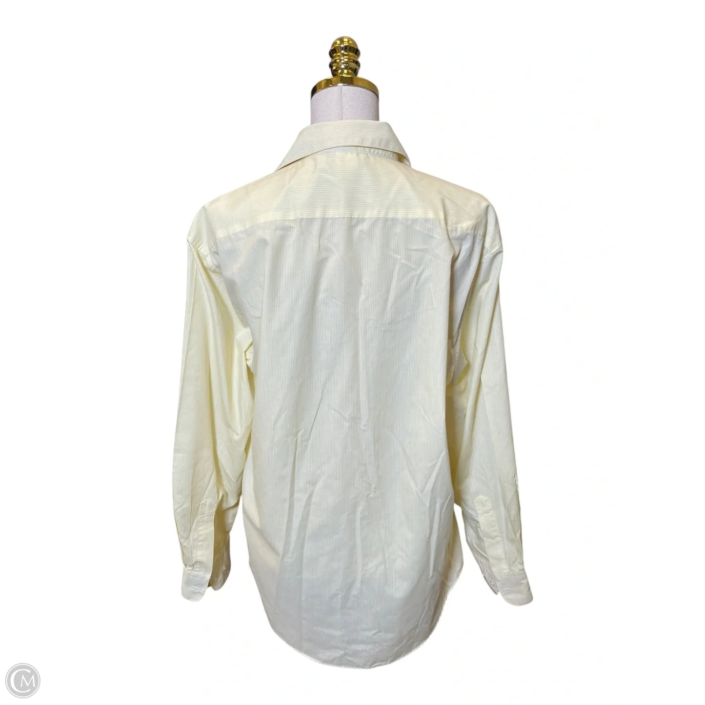 Top Long Sleeve By Clothes Mentor In White & Yellow, Size: M