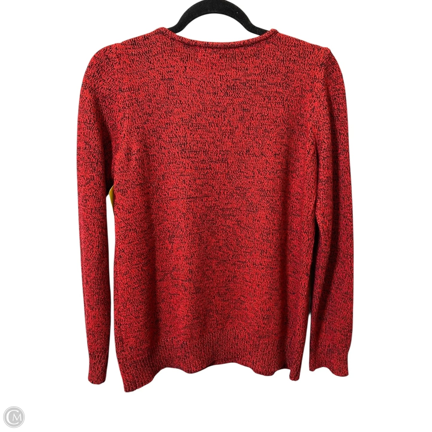 Sweater By Croft And Barrow In Gold & Red, Size: M