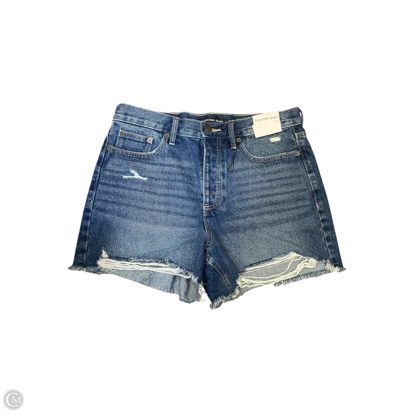 Shorts By Calvin Klein In Blue Denim, Size: 8