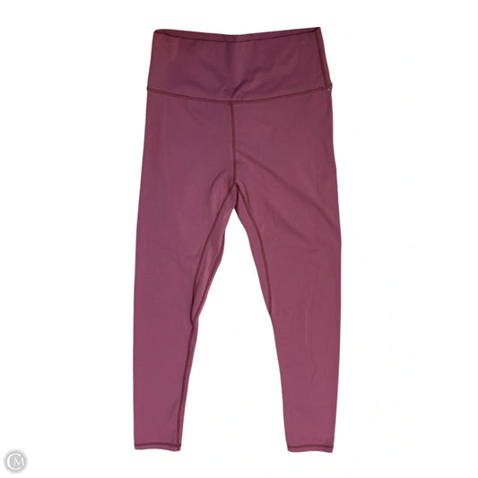 Athletic Leggings By Lululemon In Maroon, Size: 4