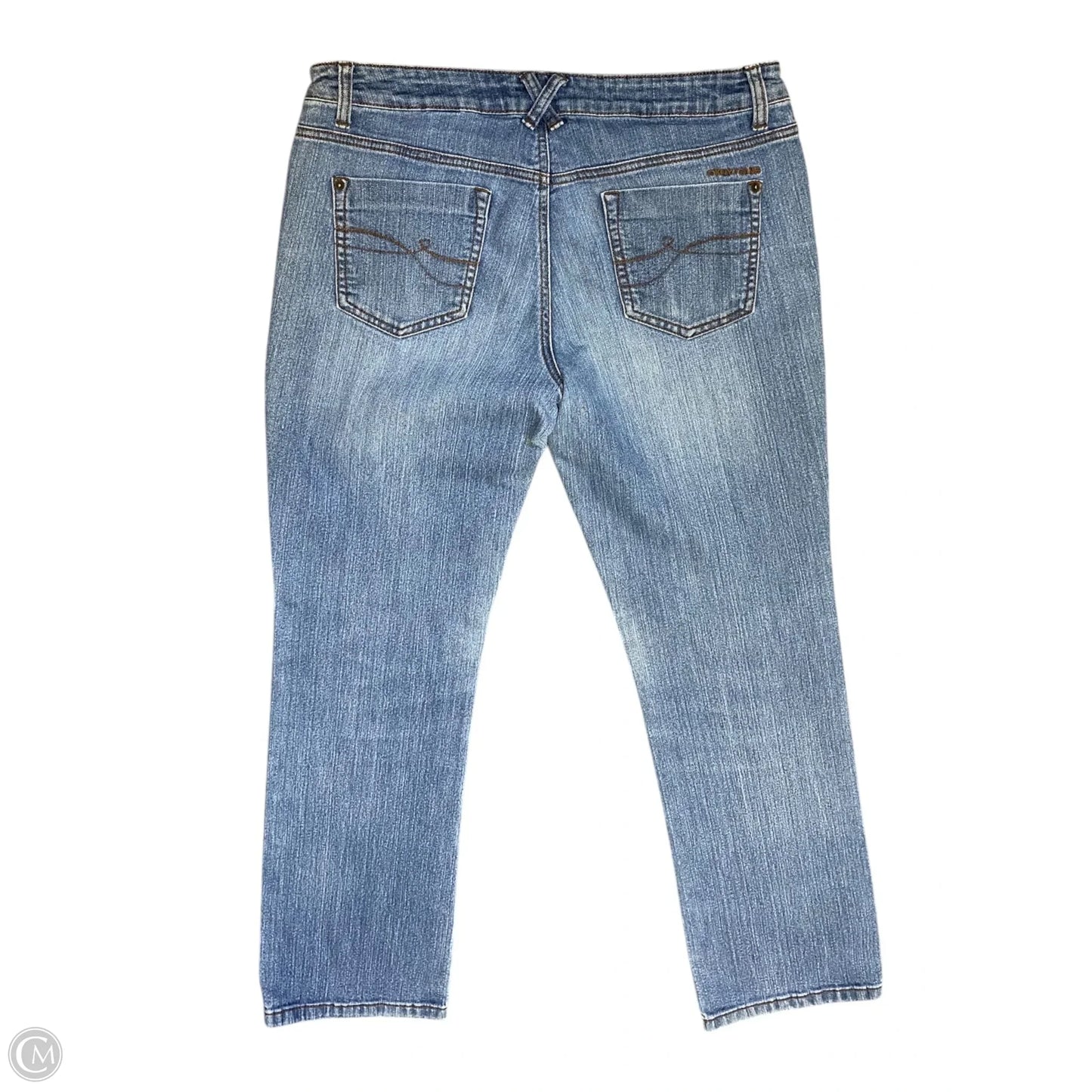 Jeans Straight By Dkny In Blue Denim, Size: 12