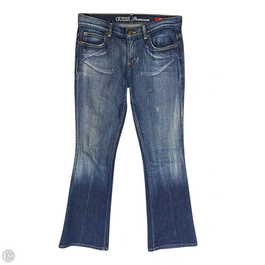 Jeans Boot Cut By Guess In Blue Denim, Size: 4