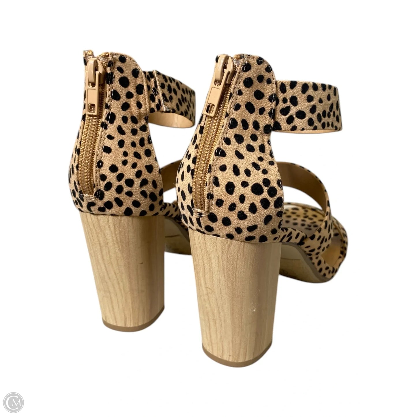 Shoes Heels Block By Clothes Mentor In Black & Tan, Size: 7.5