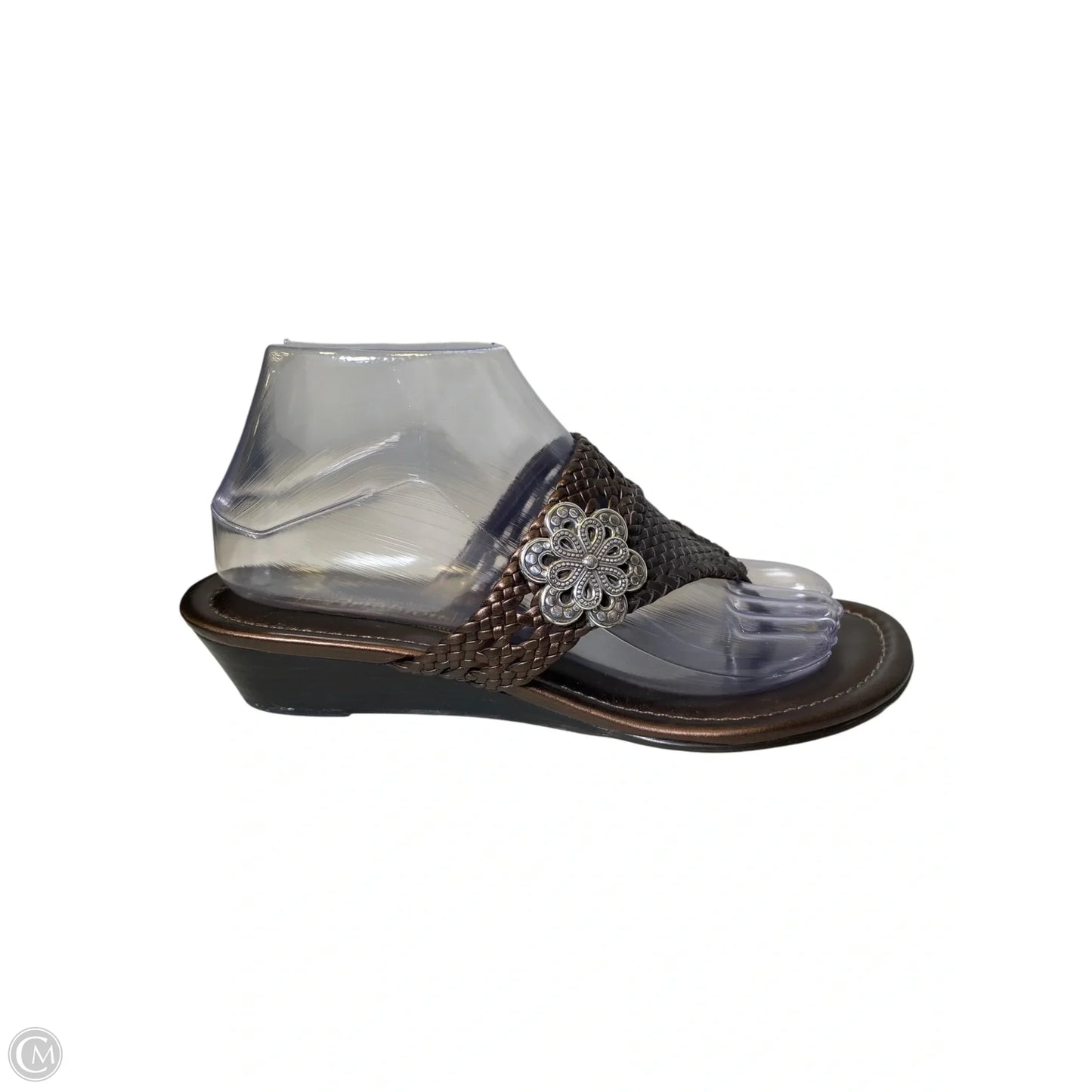 Sandals Heels Wedge By Brighton In Brown, Size: 8