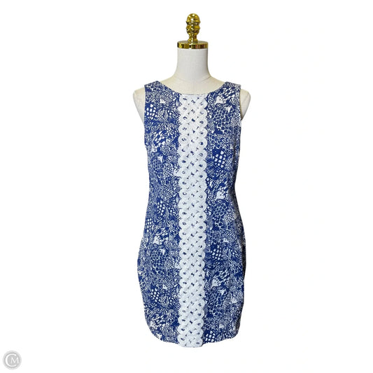 Dress Designer By Lilly Pulitzer In Blue & White, Size: 12